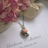 RH-57  Locket with Sweetest Pink Rose, always a Top Seller Collection