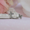 STG-142 Sterling Silver Cross Earrings