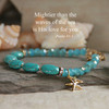 IN-208  Waves of the Sea Psalm 93:4 Starfish Bracelet