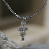 IN-637  San Damiano  Cross Beaded Necklace