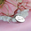 CJ-542  Rising Star Disk Necklace Engravable space on back for Engraving
