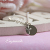 EG-7  Engraveable Stainless Disk and Sweet Cross Necklace
