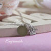 EG-9  Engraveable Stainless Disk with Crown Necklace