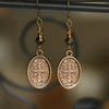 IN-84F Fancy St. Benedict Earrings Vintage Style