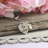 CJ-558  Big Sister Stainless Steel Heart Necklace and can be Engraved on backside too!