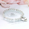CJ-163  Big Sister Chunky Glass Pearl Bracelet 5"