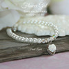 CJ-160-6  Flower Gril 6" Bracelet with Heart Locket