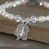 IN-255  Freshwater Pearl Mary on Rose Beautiful Bracelet
