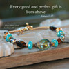 IN-234  Elegant focal Crystal Bracelet with Cross Charm and beautiful Scripture