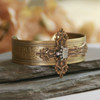 ART-167  Large Cross with Crown Cuff Bracelet