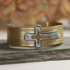 ART-168  Classic Layered Cross Cuff Bracelet