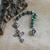 IN-808  Catholic Chaplet Deep Ocean Blue