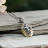 IN-642  Pearl filled Cross Locket Necklace