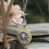 IN-641  Vintage Bird Locket Necklace