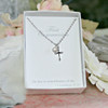 CJ-177 First Communion Cross and Crystal Bead Necklace