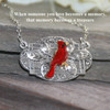 IN-627  Stunning Cardinal Memory Necklace