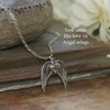 IN-601  God sends His love on Angel Wings Necklace