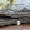 IN-608S  One Pearl of Great Value Necklace FW Pearl Rhodium