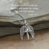 IN-609  He will Cover you with his Feathers Psalm 91:4 Necklace