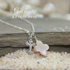 IN-607  Mother of Pearl Cross with Crucifix Necklace