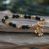 NOST-6  Black and Gold Saints Bracelet