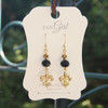 NOST-9  Beaded New Orleans Saints Earrings