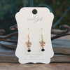 NOST-13  Black and Gold Earrings