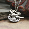 IN-653  Bird Nest Scripture Necklace