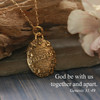 IN-657  MIZPAH God be with us together and apart Necklace