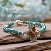 IN-739  I will walk by Faith Butterfly Bracelet