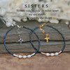 IN-742G  Freshwater Pearls and Gold tone accents SISTERS bracelet