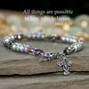 IN-741  Oodles of silvertone All things are possible Bracelet