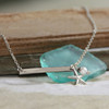 OC-10S   In Style Starfish Bar Necklace Silver finish