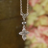 IN-486  Simple Timeless Cross Drop Necklace