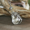 DD-33  Oyster Necklace with Crystal Drop