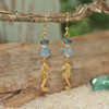 OC-7  Seahorses and Crystals Earrings