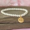 CJ-572-6  Sweet as can Bee 6" Pearl Bracelet