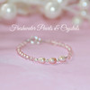 STG-27-5  Lots of Pink! FW Pearls & Crystals Sweet Bracelet 5"