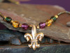 NCK-89 Mardi Gras Beaded Necklace