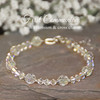 CJ-607  First Communion Beautiful Crystal AB Bracelet (silver accents)