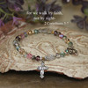 IN-148 Faith Bracelet with Multi Color Pretty Crystals