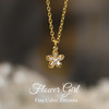 LG-8 Cubic Zirconia Flower Girl Necklace
