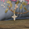 IN-621  Fine Cubic Zirconia Elegant Cross Necklace