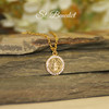 IN-548  St. Benedict Fine Cubic Zirconia Classic Necklace