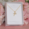 CJ-399 First Communion Gold Finish Cross and Pearl with touch of crystals top selling necklace