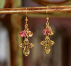 IN-28  Swarovski Crystal Earrings Pink
