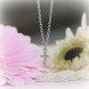 RH-9  Rhodium Cross Necklace
