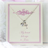 RH-10  Rhodium My Heart belongs to Jesus Necklace