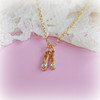 CJ-352  Ballet Slipper Necklace