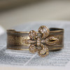 ART-111 Swarovski Fluer de Lis Cuff Bracelet